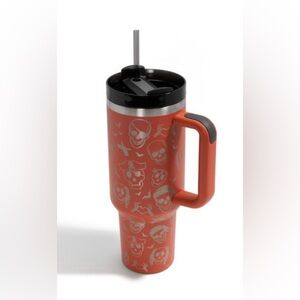 Pirate Skull 40oz Tumbler-Rust